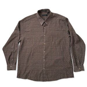 Jhane Barnes Vintage Woven Long Sleeve Shirt Size XXL 2XL